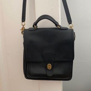 Vintage Coach Station Bag in Black